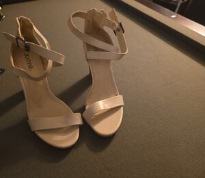 JustFab Cream Heels